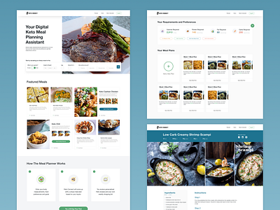 Meal Planning Web App Design nutrition ui uiux ux ux ui design uxdesign webdesign