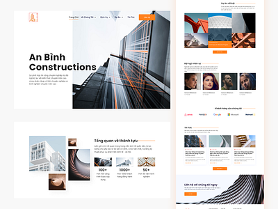 An Bình Constructions designtrends dribbblers landingpage ui webdesign website