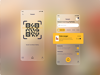 Scan To Order Food app appdesign dailyui design designtrends dribbblers trend ui uitrend