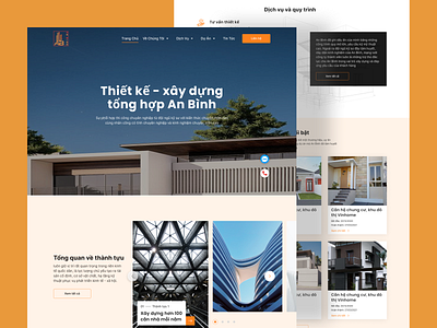 An Bình Construction Another Ver dailyui design landingpage ui webdesign website