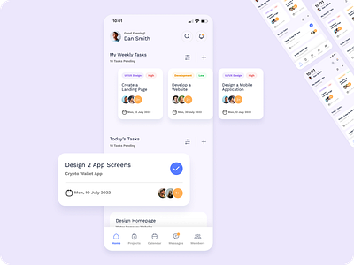 Task Management UI app appdesign application dailyui design designtrends dribbblers management task ui