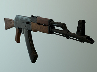 AK47 3d ak47 art design model prop render texture weapon