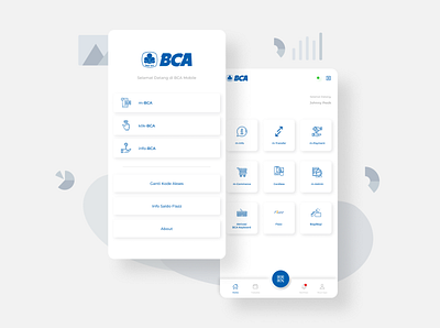Redesign BCA Mobile App Menu app bca clean design flat minimal redesign ui ux