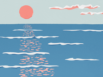 Sleepless June. design graphic design illustration illustrator june ocean waves