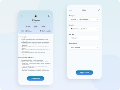 Dream Job Finder App UI Design #2