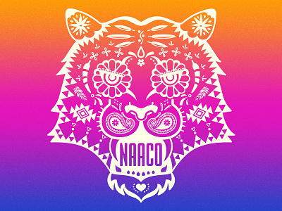 Naaco Tiger Skull illustration spicy sugarskull tiger