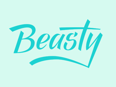 Beasty handlettering typography