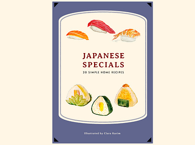 Japanese Specials book cover art design food food illustration graphic graphic art graphic design illustration illustration art illustrator indonesia japanese food onigiri recipe book sushi traditional art typography vector vintage watercolor