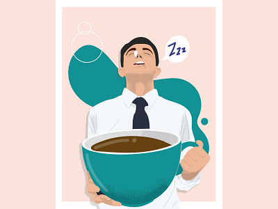 Sleepy coffee digital illustration graphic graphic design graphic illustration illustration sleepy