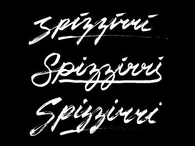 Spizzirri Script brush handlettering lettering script