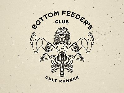 Bottom Feeder's Club bottomfeeder cultrunner illustration naughty skeleton vector