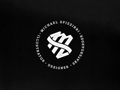 Sticker Design logo monogram texture typography