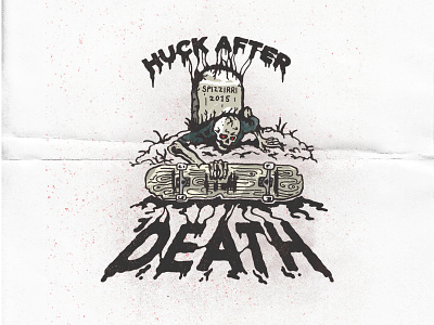 Huck After Death dead huck huckafterdeath illustration skateboarding zombie