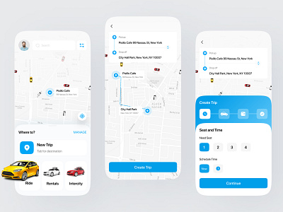 Ride Sharing App app app ui branding clean design illu illustration interface iso minima mobile mobile app mobile app design mobile ui ride app ui uiux ux vector wallet