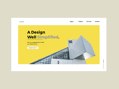 Simple Web UI landing page design minimal ui modern design simple web ui web design