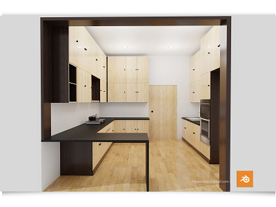 Kitchen Interior Design 3d 3d art 3d modeling animation branding design graphic design illustration interior design logo