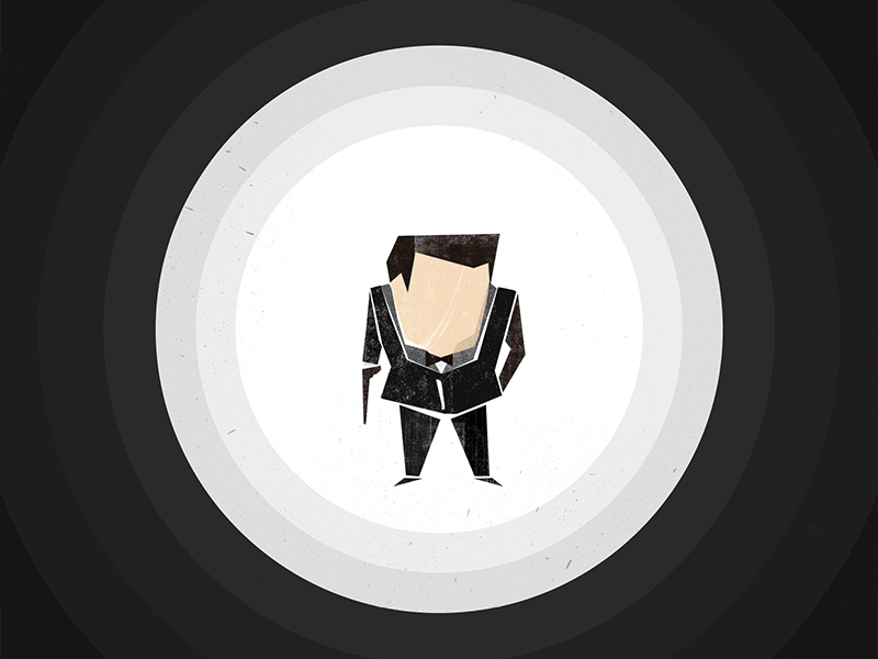 You got what it takes? black and white bond emoticon gif icon illustration new