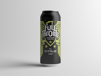 Full Throttle Energy Drink black bold dark energy drink grungy monster neon packaging