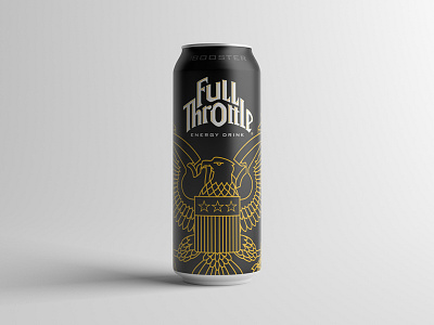 Full Throttle | Energy Drink 2d bold branding eagle energy drink flat icon illustration line art packaging slick typography