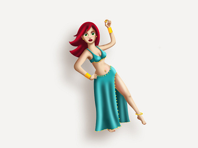 Belly Dancer Sticker | by Emojum app branding design emoji flat icon illustration logo sticker ui vector