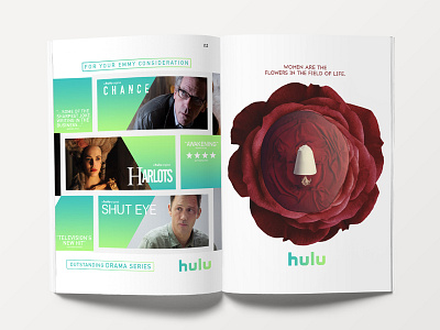 Handmaid's Tale | Women are the Flowers in the Field of Life 2d ad branding creative entertainment hulu illustration key art magazine slick tv show typography