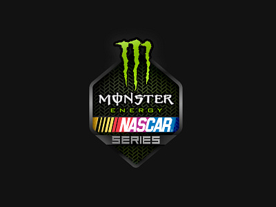 Monster Energy + Nascar Logo Design branding design flat icon illustration logo monster nascar racing redbull sports typography