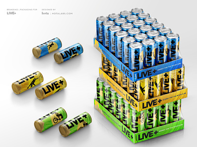 Live+ | Energy for the Adventure 2d 3d branding design dribbble energy drink flat icon illustration logo packaging typography vector