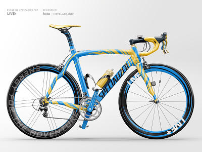 Live+ | Road Bike Design bike bike kit bike logo branding design flat illustration product typography