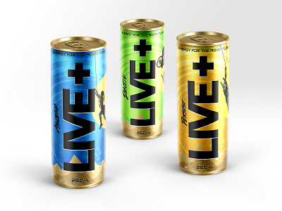 Live+ | Energy Drink Brand Identity, Packaging & Copy