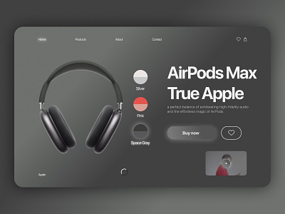 AirPods Max Landing Page airpods airpods max branding design landing page design mobile app design mobile ui ui ui design uiux ux ux ui