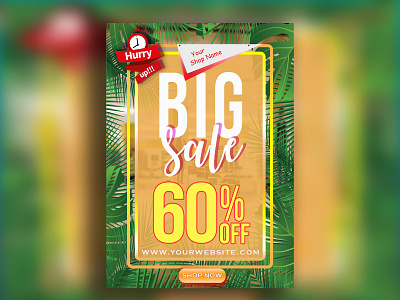 Flyer Design - Big Sale 60% Off advertisement amazon post banner brochure design ebay post flyer flyer design google ads graphic design poster social media banner social media post