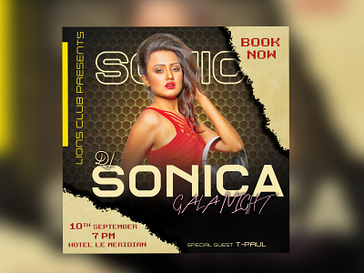 DJ Sonica Party Flyer-Poster Design