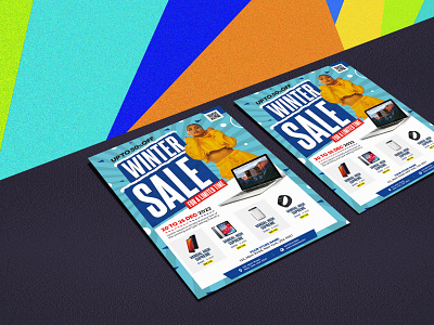 Winter Sale Upto 50% Off Flyer - Poster design