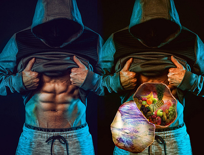 Fruit in the belly - Photo Manipulation in Photoshop manipulation photo editing photo manipulation photoshop fun