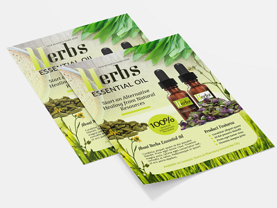Flyer design for a herbal oil