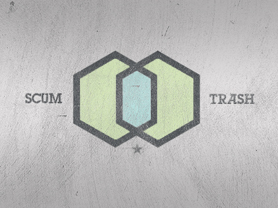 Logo gradient grunge scum shapes texture trash