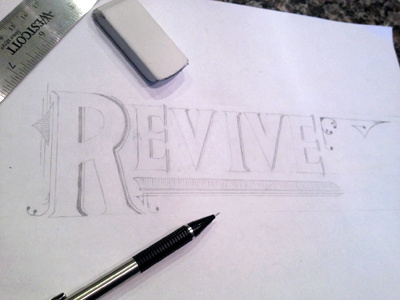 Revive Hand Lettering hand lettering revive shapes type typography