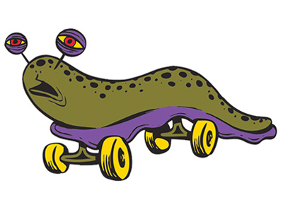 The Slugs Logo branding illustration logo skateboarding the slugs vector