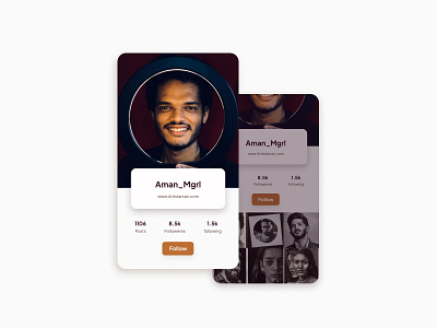 #DailyUI006 - User Profile dailychallenge design mobile mobileapp profile profileui socialmedia ui uidesign uiux uiux dailyachallenge user userprofile