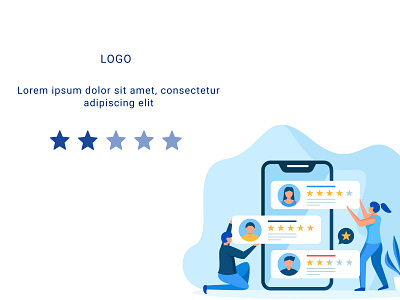 Star rating UI design illustration rating star ui ux vector web