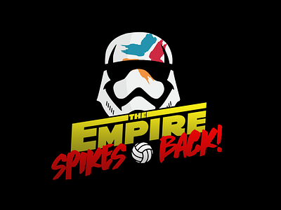 The Empire Spikes Back design illustration logo sports star wars volleyball