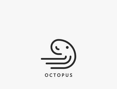 OCTOPUS LOGO art line logo monoline octopus