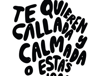 Callada y Calmada hand lettering illustration typography