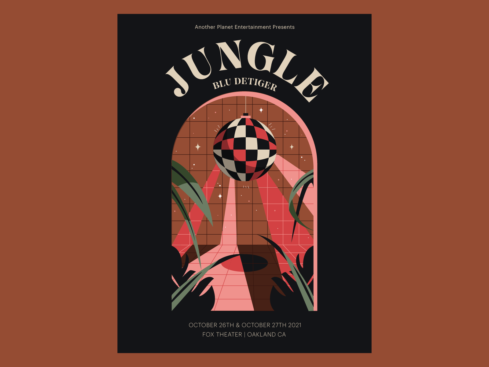 Jungle Concert Poster Fox Theater by Maya Ealey on Dribbble
