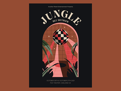 Jungle Concert Poster | Fox Theater color colorful design disco geometric illustration music poster shapes
