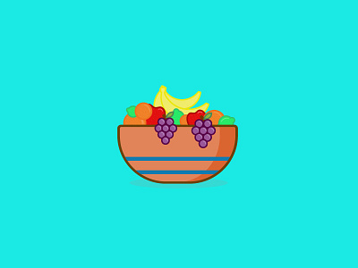 Fruit Bowl bowl fruit icon illustration vector
