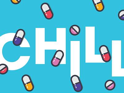 Take a chill pill chill pill icon illustration vector