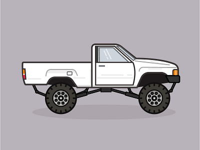 1985 Toyota Pickup car icon illustration toyota truck vector