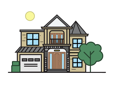 Dream House 2 building dream house home house icon illustration study vector