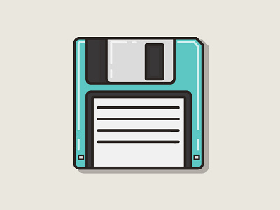 Floppy Disc floppy icon iconography illustration retro tech